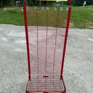 Red Metal Display Rack
